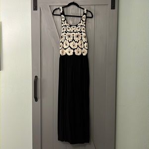 Anthropologie Embroidered Flower Maxi Dress, 2X